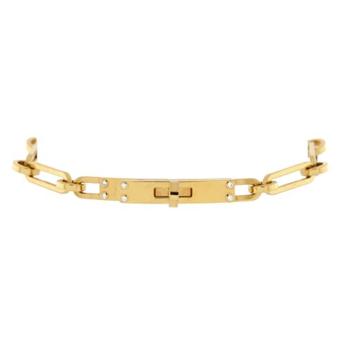 Kelly Chaine Bracelet 18K Yellow Gold with Diamonds Small