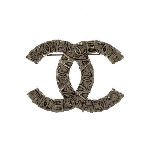 CC Logo Letter Brooch Metal