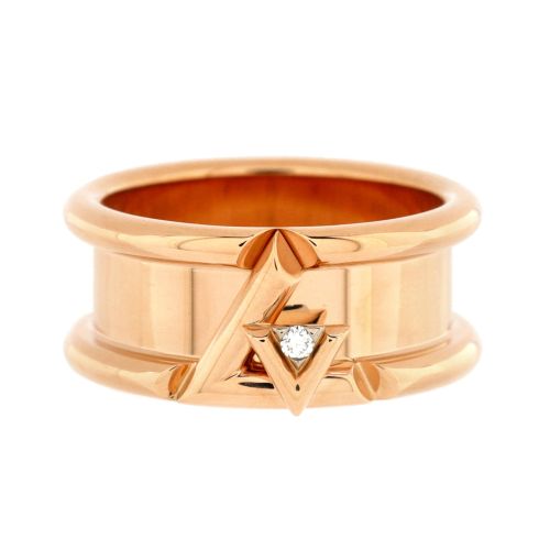 LV Volt One Band Ring 18K Rose Gold with Diamond