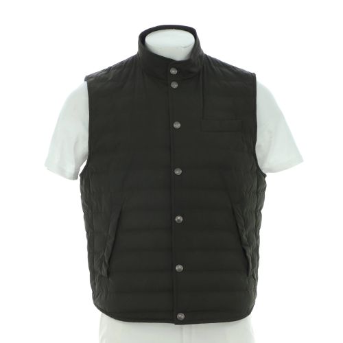 Men's Button Up Vest Quilted Polyamide with Down