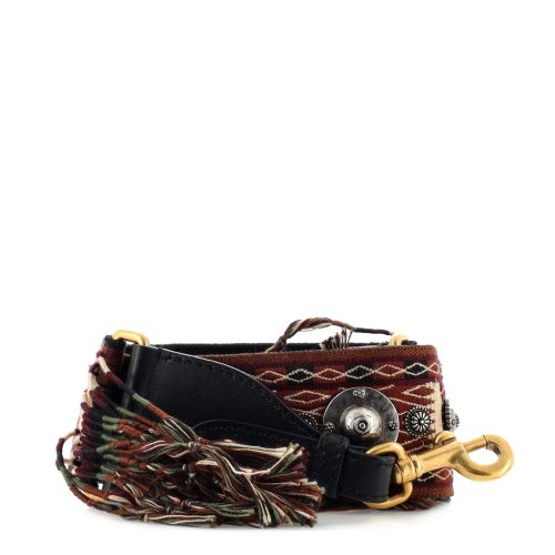 Bohemian Fringe Shoulder Strap Embellished Canvas