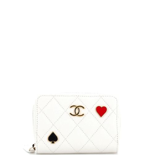 Coco Casino Zip Coin Purse Quilted Caviar