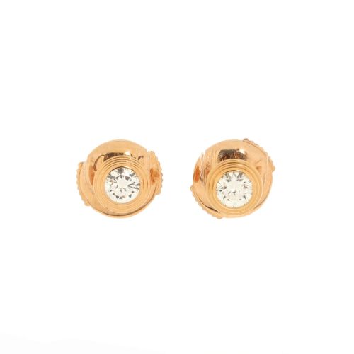 D'amour Stud Earrings 18K Rose Gold and Diamonds Small