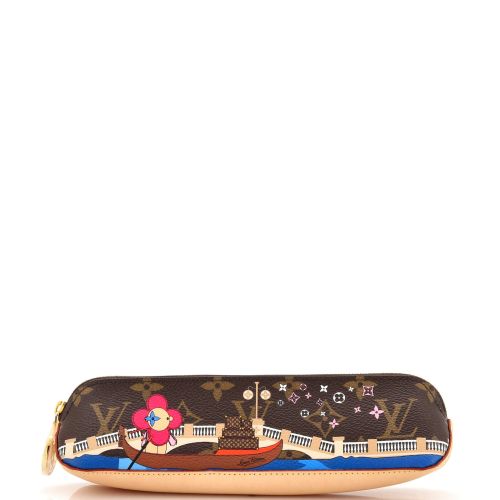 Elizabeth Pencil Pouch Limited Edition Vivienne Xmas Monogram Canvas