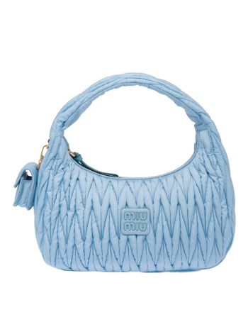 Miu Miu Wander Matelasse Regenerated Nylon Hobo Bag