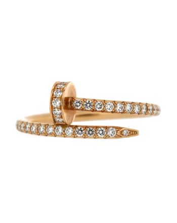 Juste un Clou Paved Ring 18K Rose Gold with Diamonds Small