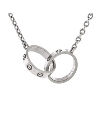 Love Interlocking Necklace 18K White Gold