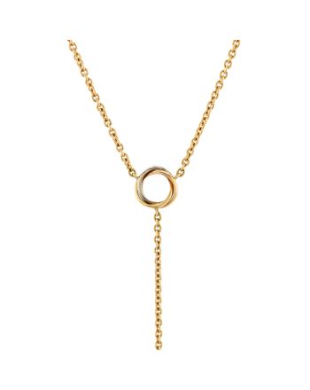 Baby Trinity Drop Pendant Necklace 18K Tricolor Gold