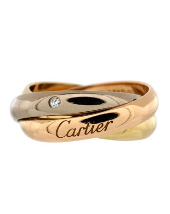 5 Diamond Trinity Ring 18K Tricolor Gold