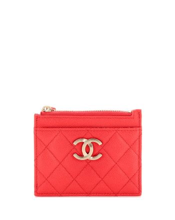 CC Zip Card Holder Quilted Caviar