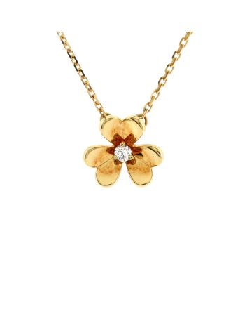 Frivole Pendant Necklace 18K Yellow Gold and Diamond Mini