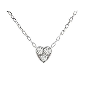 Etincelle de Cartier Heart Pendant Necklace 18K White Gold with Diamonds Mini