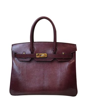 Hermes Birkin 30 Rouge Exotic Lizard Bag