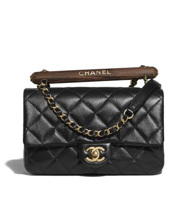 Chanel Small Flap Bag With Top Handle AS4151 Black