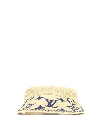 Visor Monogram Raffia