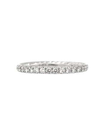 Eden Half Single Row Band Ring Platinum with Diamonds 1.85mm