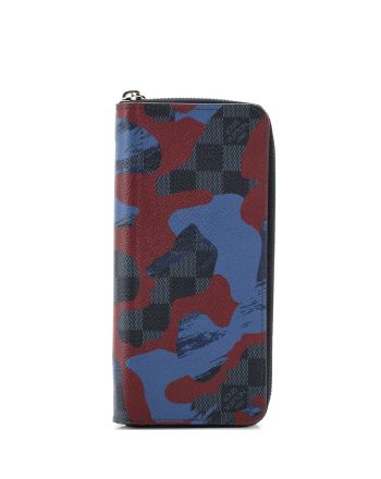 Zippy Wallet Limited Edition Camouflage Damier Cobalt Vertical