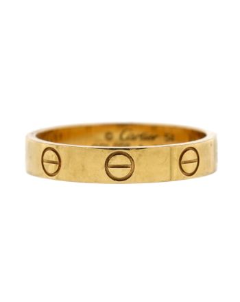 Love Wedding Band Ring 18K Yellow Gold